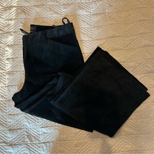 Moda International Black Suede Leather Pants | Size 8 Short | The Christie Fit